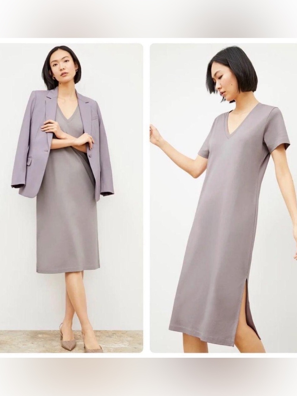 M.M. LaFleur Sz‎ XS The Renee Midi Dress Pima Cotton Wisteria